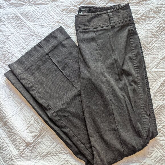 Style&co Gray Flare Leg Dress Pants, Sz 6 - Picture 1 of 4